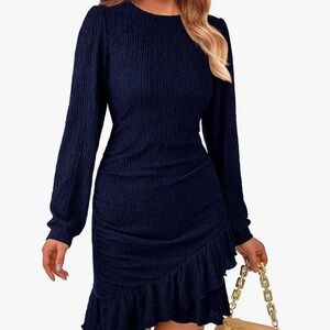 Elegant Navy Blue Women's Dress